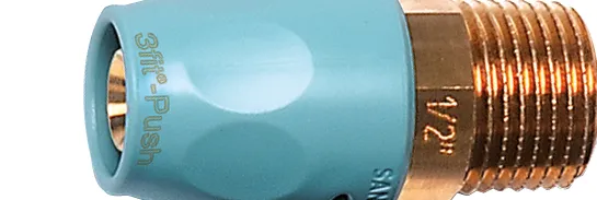 Übergangsnippel aus Messing der Marke 3fit®-Push von SANHA®