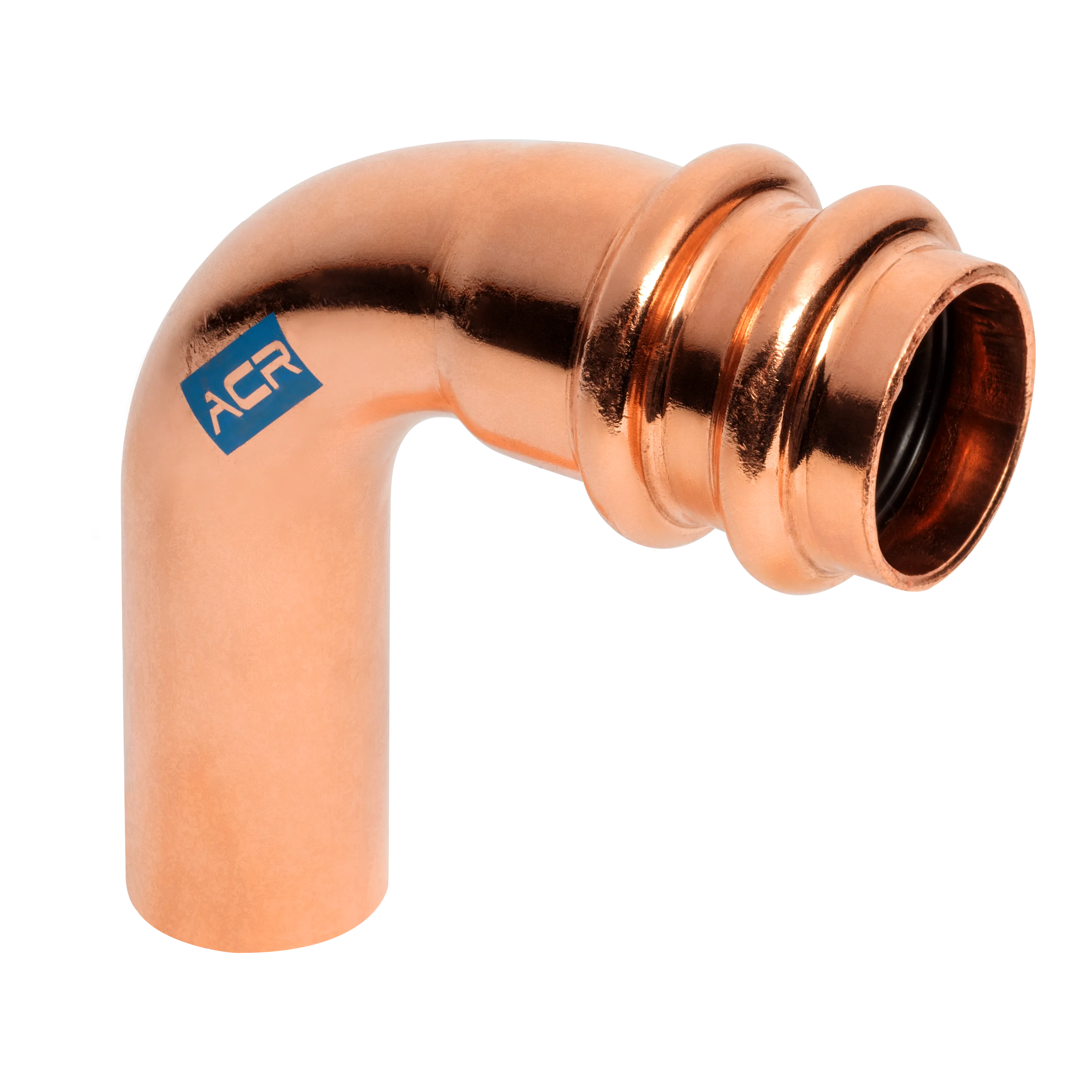 ACR Copper Press Bogen mit 90° Winkel aus Kupfer & mit einer Muffe