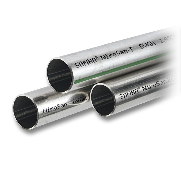 Tube NiroSan-ECO à 3 m (acier inox 1.4404/316L)