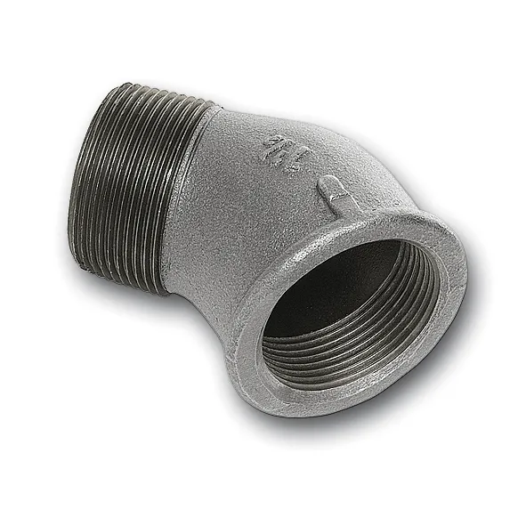 Galv. elbow 45° male/female