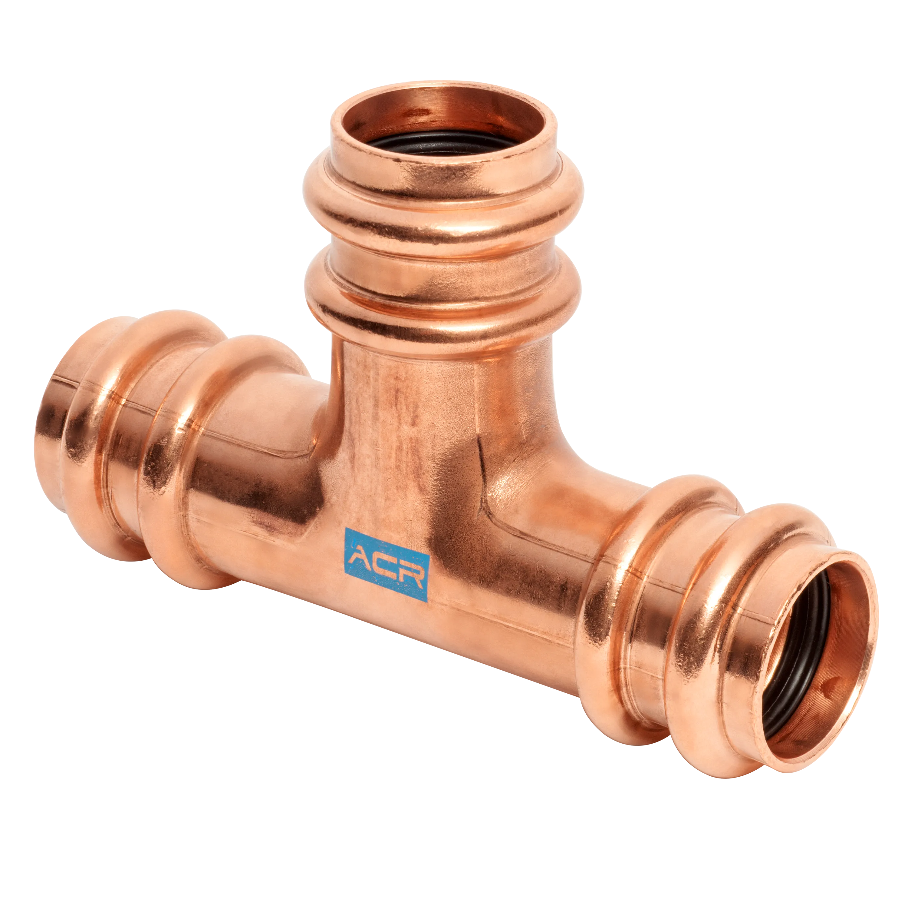 ACR Copper Press T-Stück aus Kupfer mit drei Muffen