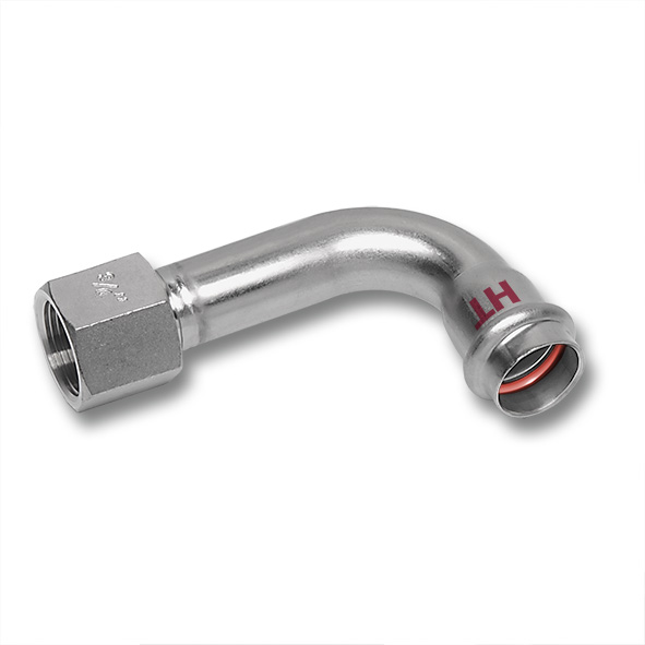 NiroTherm Industry bocht 90°, 1M+binnendraad