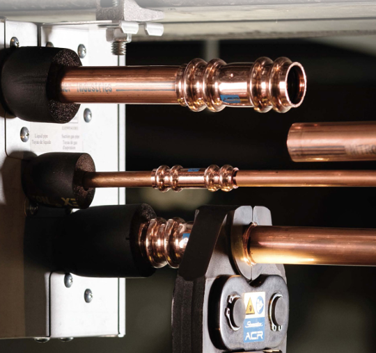 Doppelt sicher: ACR Copper Press für Kälte & Kühlung bis zu 48 bar! 