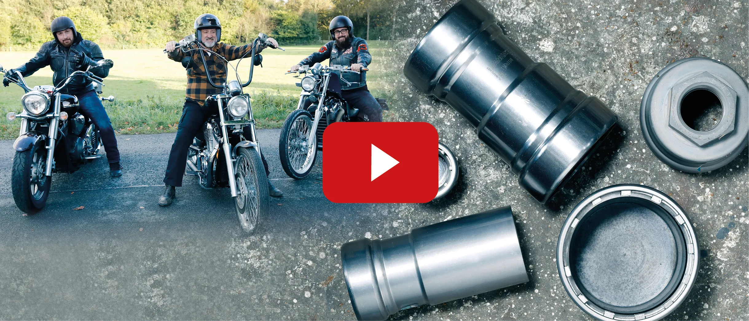 Screenshot vom Vorschaubild des Videos Heavy Steel Press mit Rockern auf der linken und Edelstahlfittings auf der rechten Seite