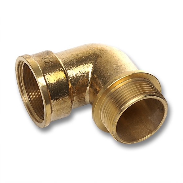 Elbow 90° male/female thread, brass raw