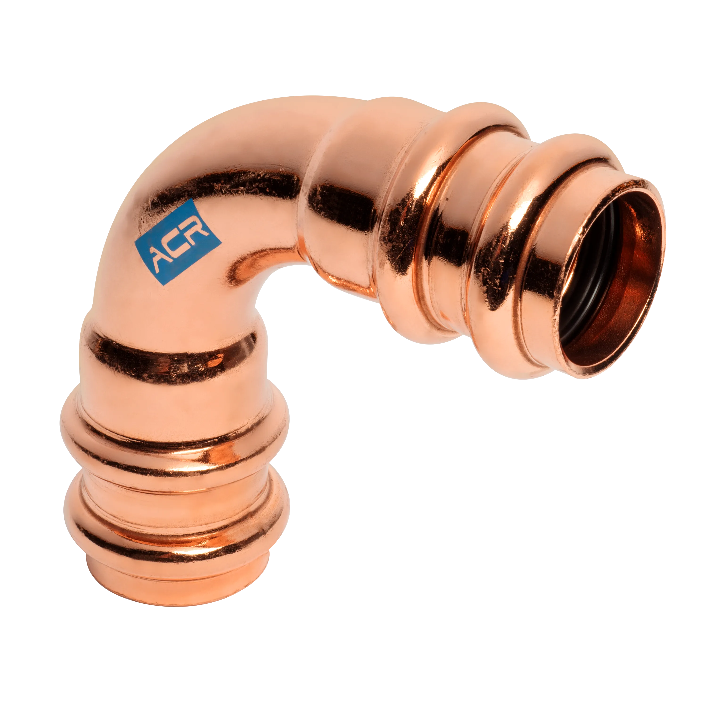 ACR Copper Press Bogen mit 90° Winkel – aus Kupfer & mit zwei Muffen