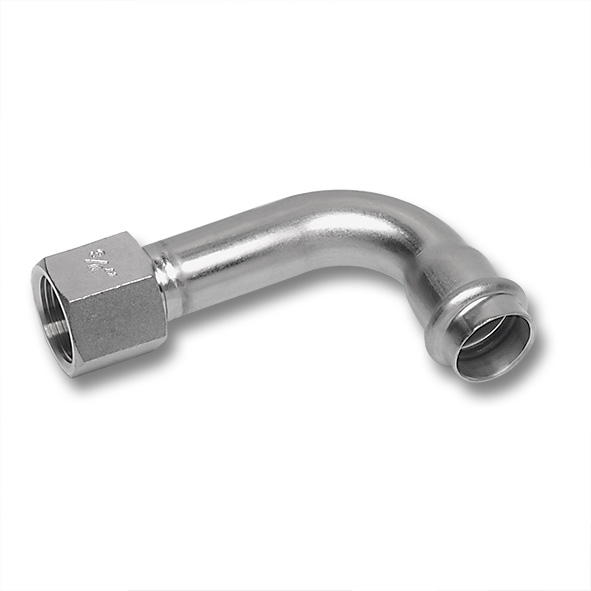 NiroTherm Industry bocht 90°, 1M+binnendraad