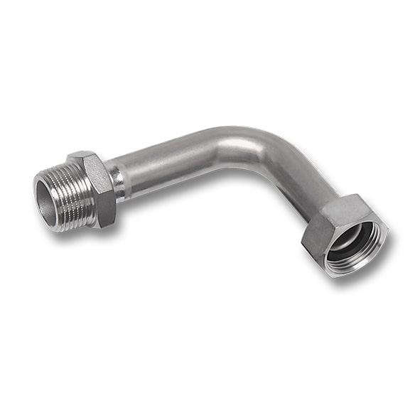 NiroTherm Bogen 90° AG + Ü-Mutter