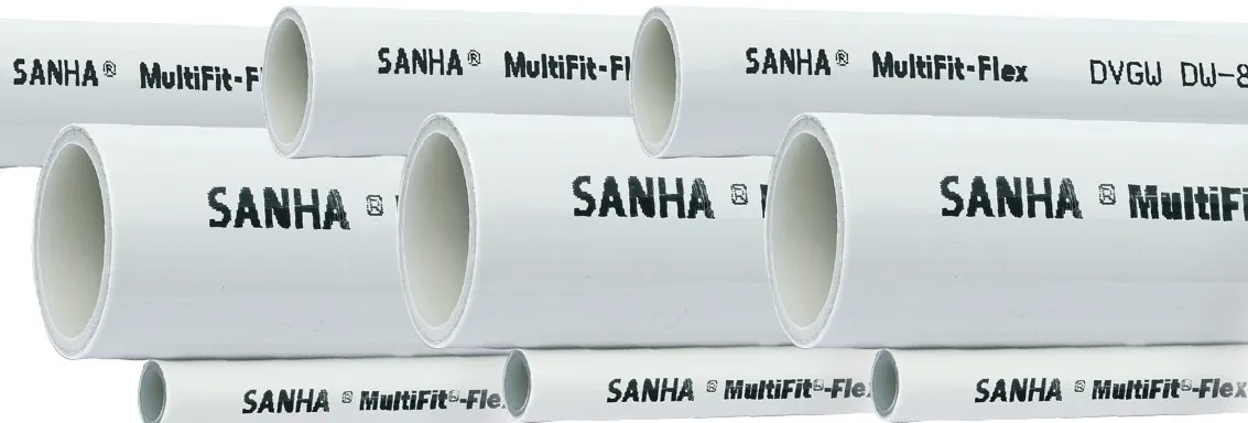 Verschiedene Kunststoffrohre der Eigenmarke MultiFit® von SANHA®