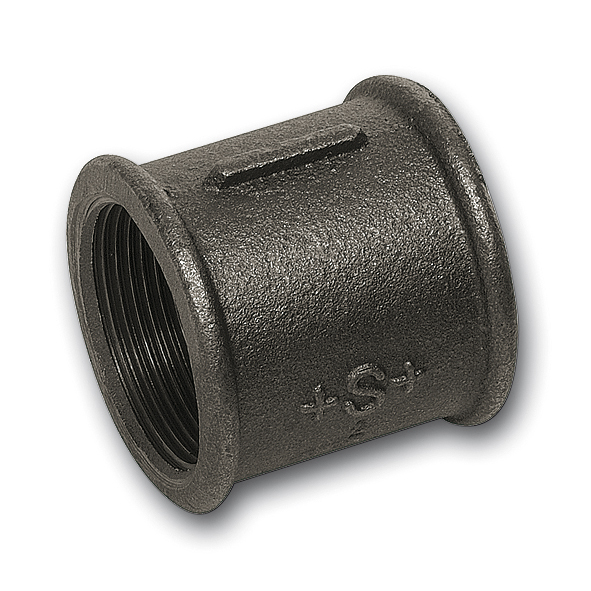 Black socket with continuous thread