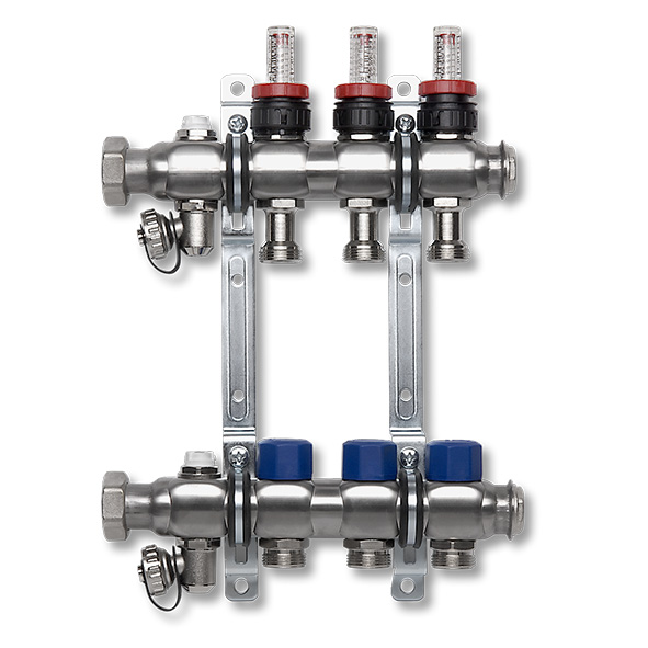 Heating circ. distributor , adjust. flow indicator