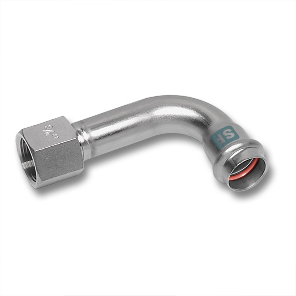 RVS pers silicoonvrij Bocht 90°